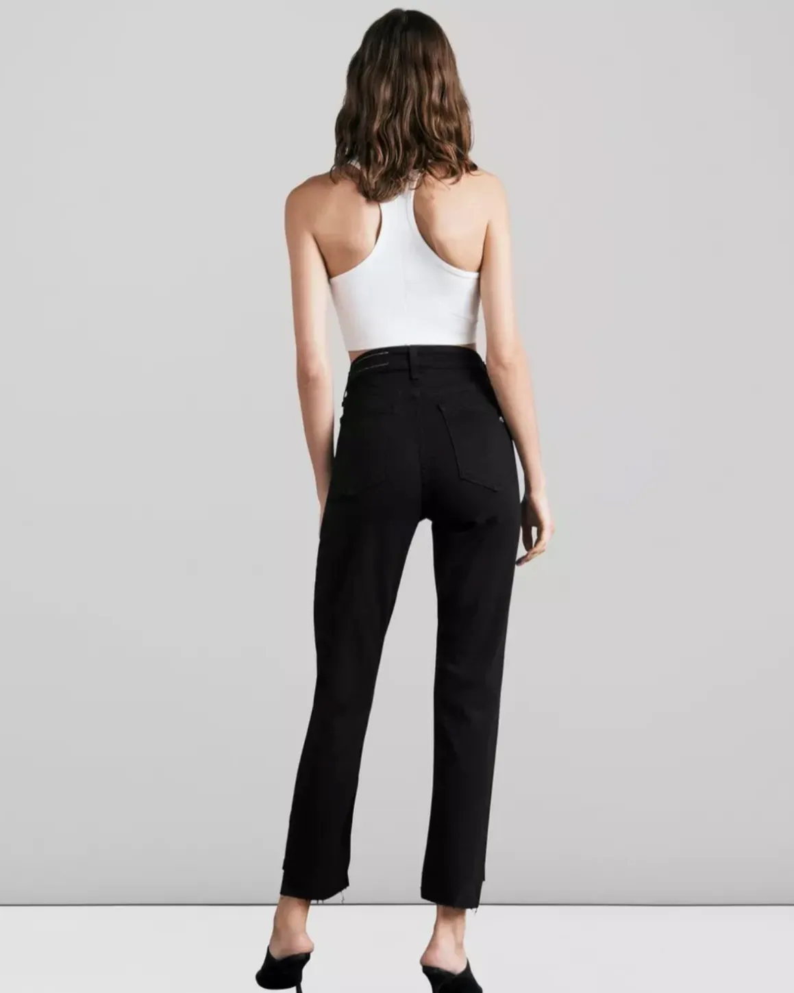 Nina High-Rise Ankle Cigarette | Black
