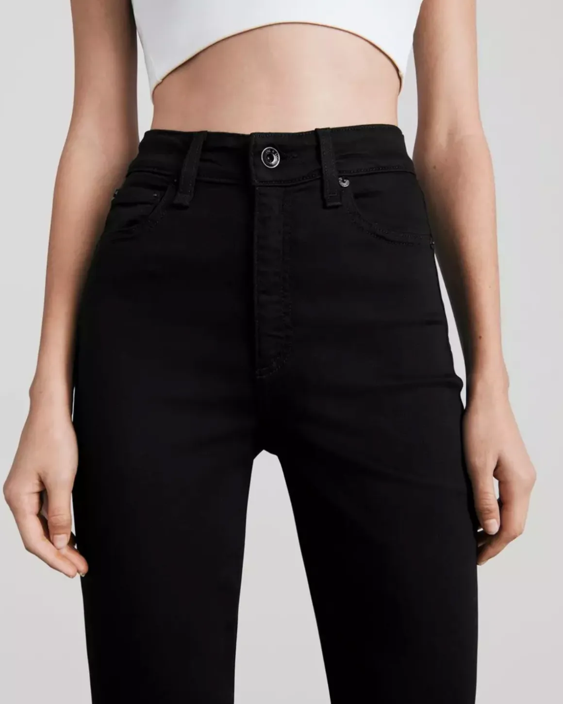 Nina High-Rise Ankle Cigarette | Black
