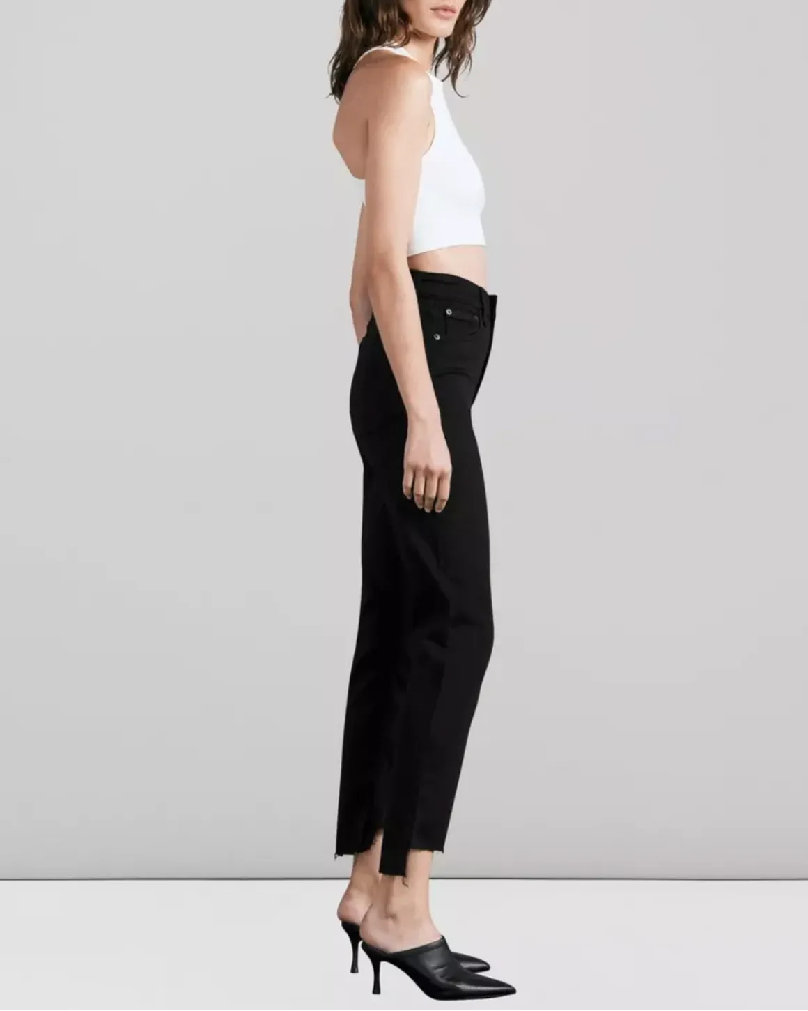 Nina High-Rise Ankle Cigarette | Black