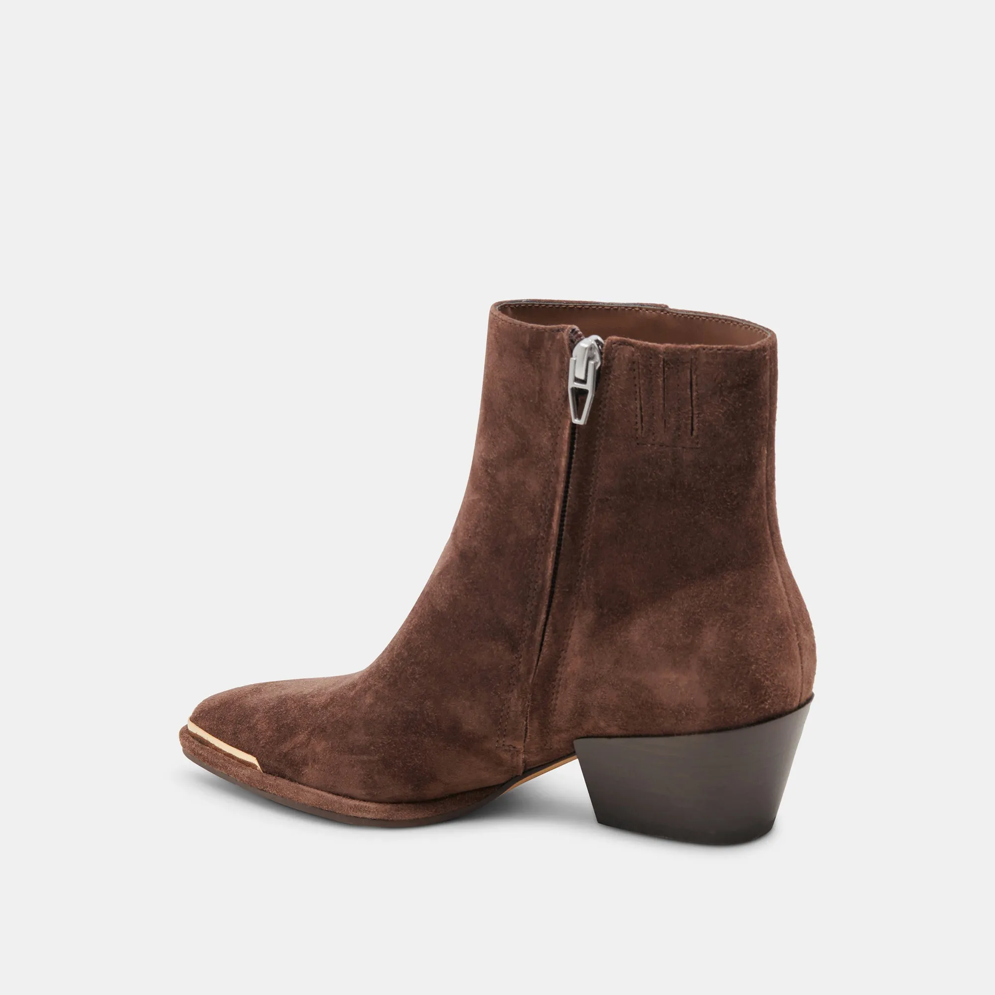 NONAH BOOTIES DK BROWN SUEDE