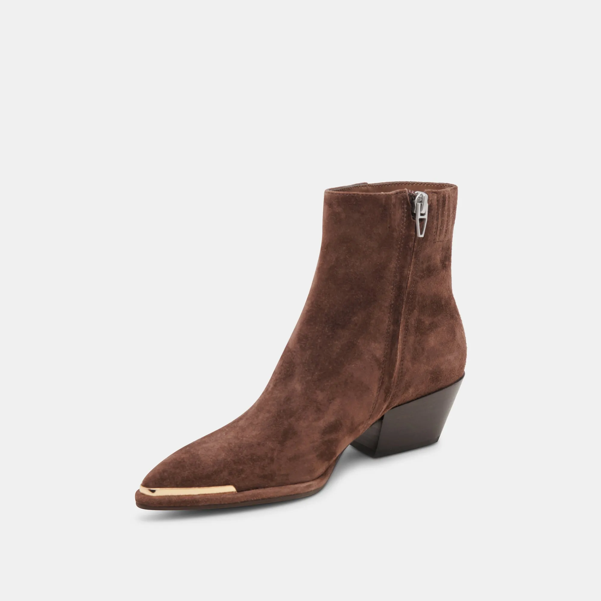 NONAH BOOTIES DK BROWN SUEDE
