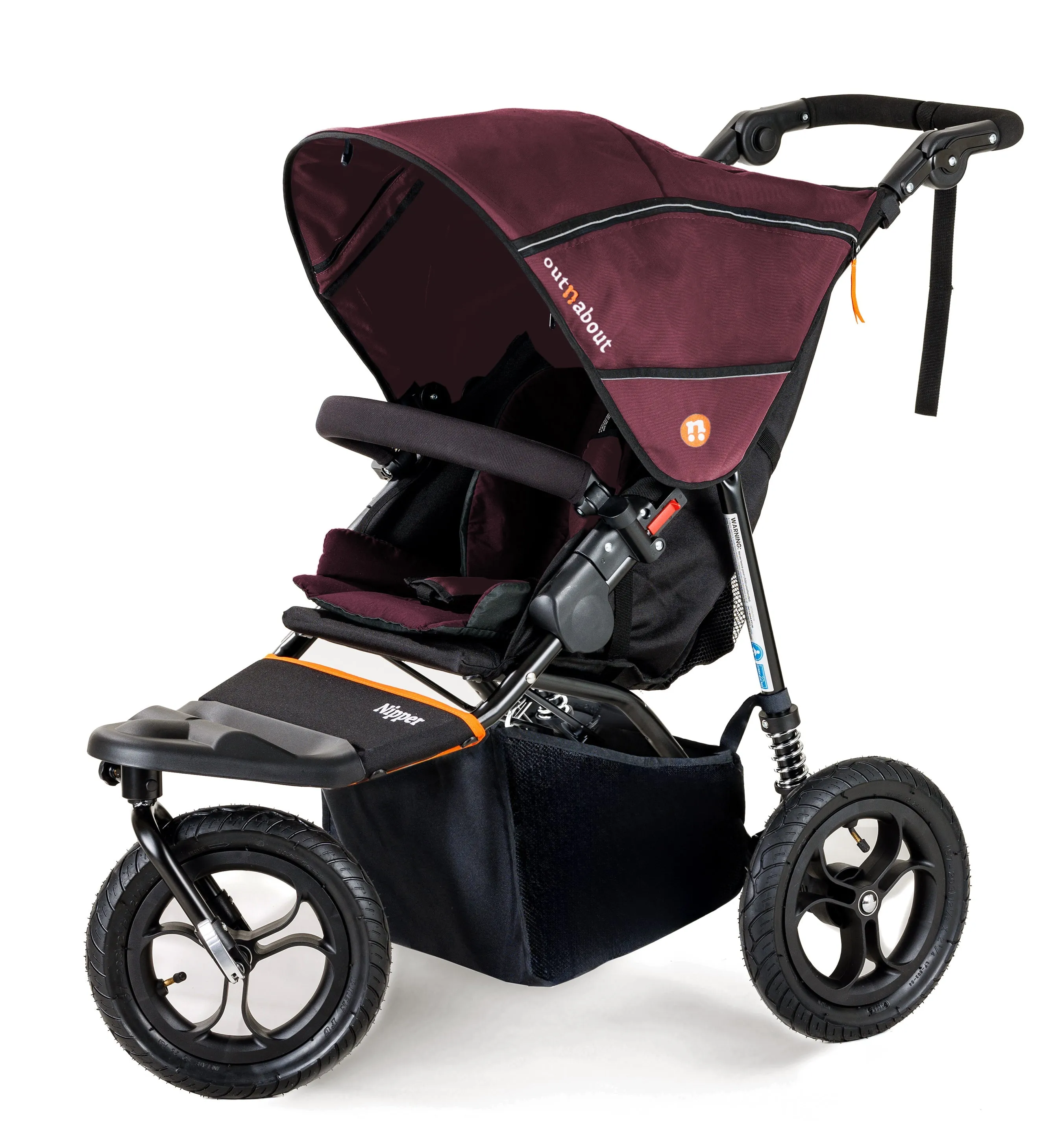 Out n About Single Nipper V5 New Parent Starter Bundle - Brambleberry Red - Please allow 7 days for delivery