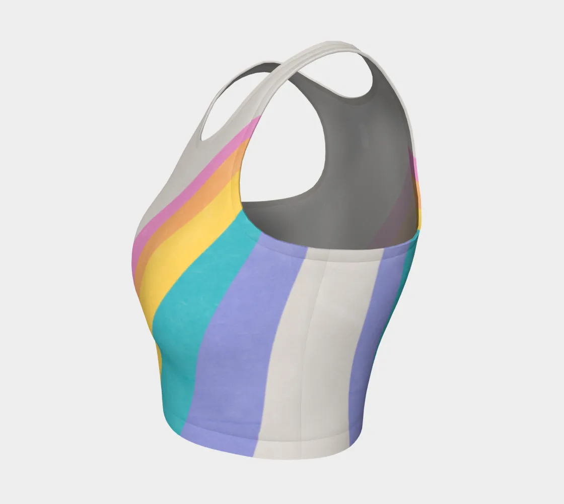 Pastel Rainbow Color Block Top