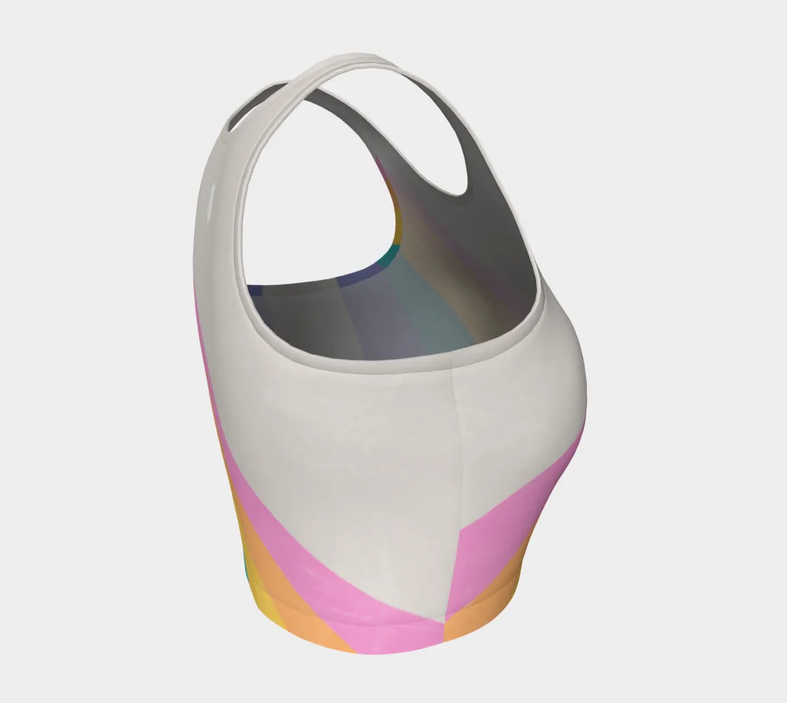 Pastel Rainbow Color Block Top