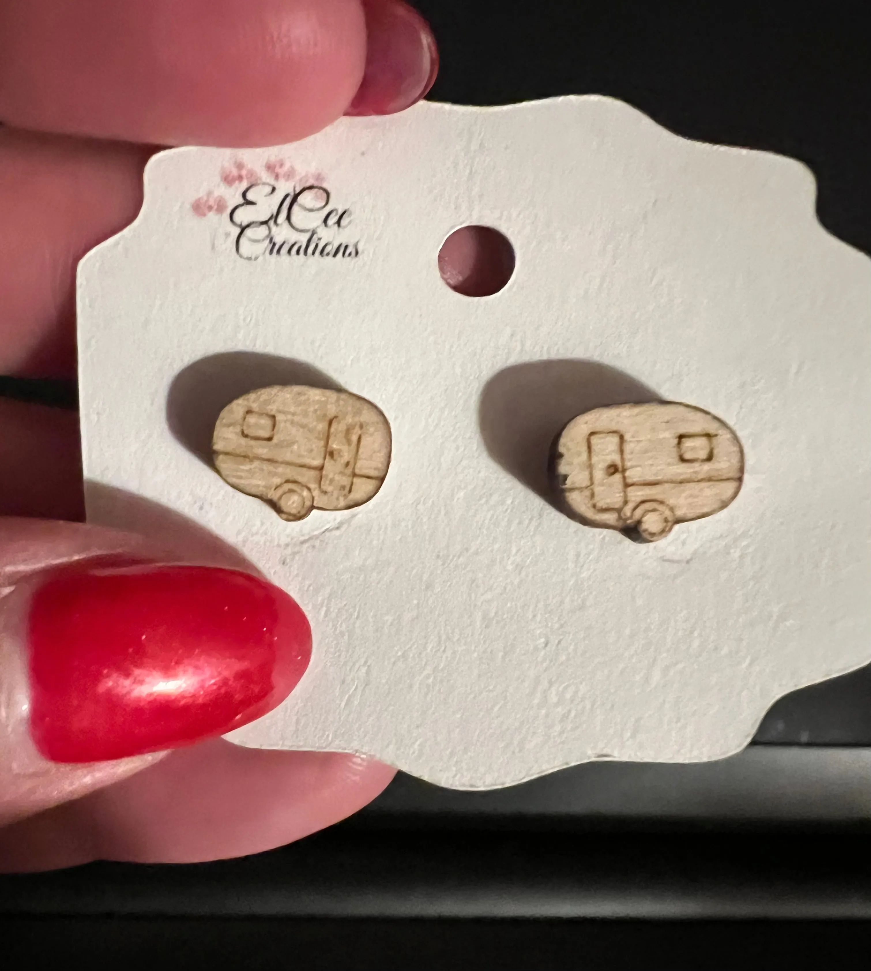 Petite Retro Style Camper Stud Earrings