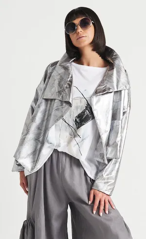 Planet Cropped Asymmetrical Jacket