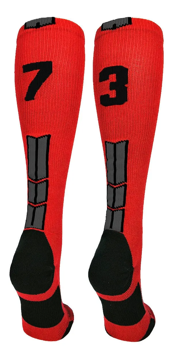 Player Id Jersey Number Socks Over the Calf Length Red Black