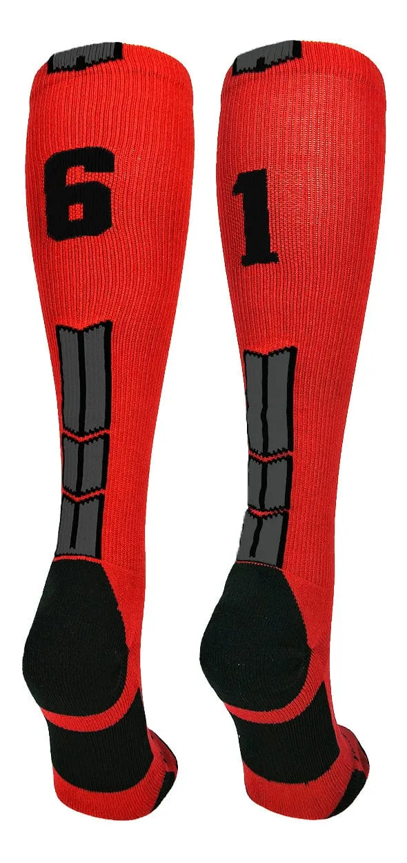 Player Id Jersey Number Socks Over the Calf Length Red Black