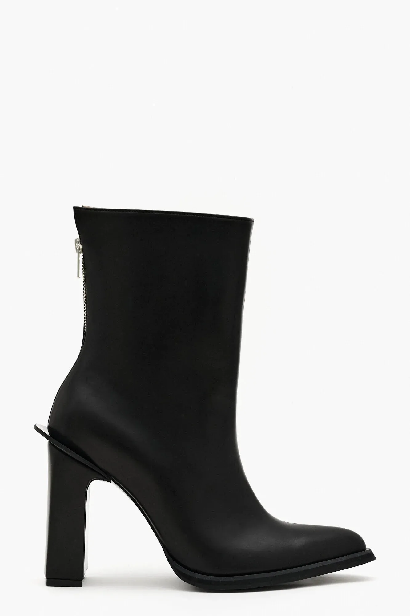 Pointed Toe Black Ankle Boots