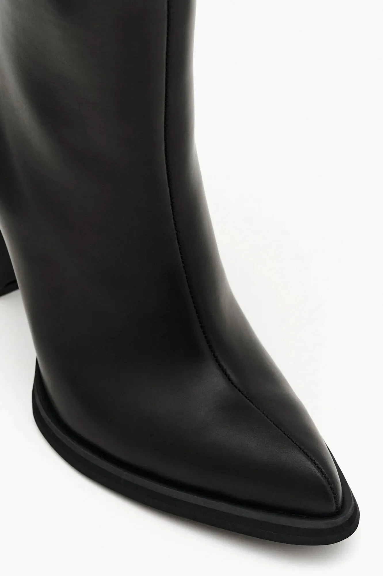Pointed Toe Black Ankle Boots