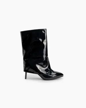 Pointed Toe Stiletto Patent Leather Ankle Boots