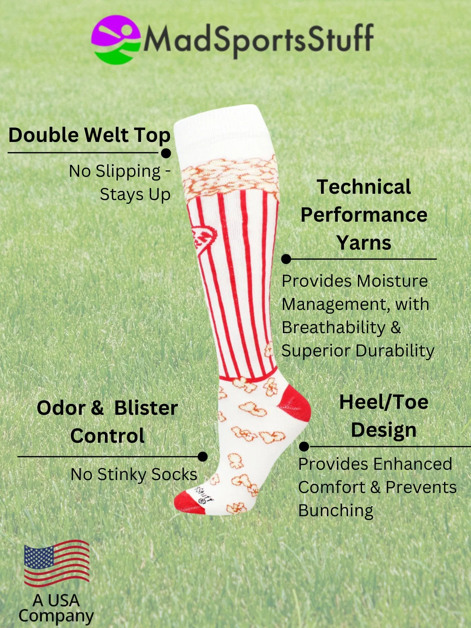 Popcorn Socks Over the Calf Length