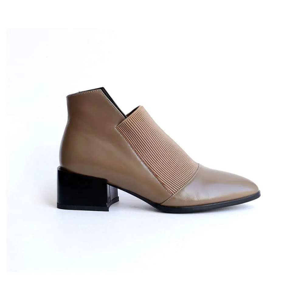 Popular chelsea boots solid classic oxford pointed toe slip on soft genuine leather spring shoes brand concise ankle boots