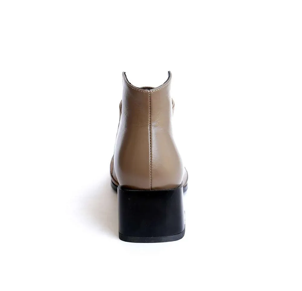 Popular chelsea boots solid classic oxford pointed toe slip on soft genuine leather spring shoes brand concise ankle boots