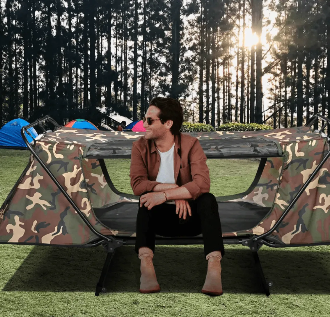 Portable One Person Outdoor Off The Ground Camping Cot Bed Tent