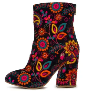Power Navy Heeled Booties NAVY BLUE