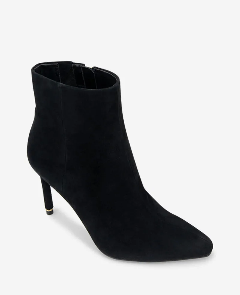 Quincy Suede Heel Ankle Bootie