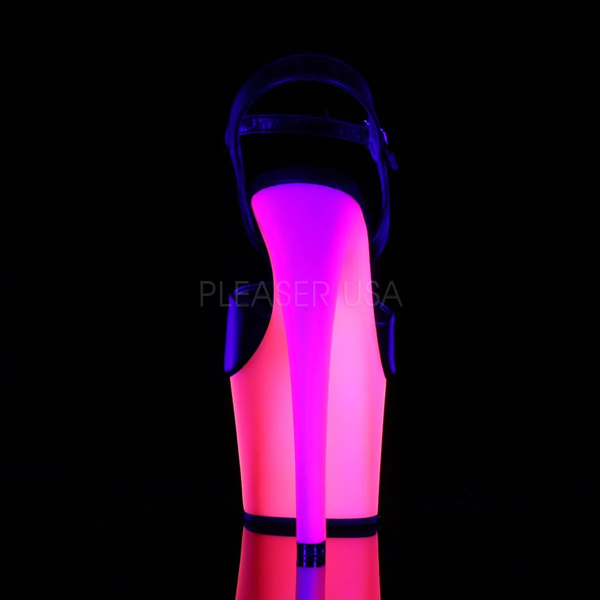 RAINBOW-309UV  Black Faux Leather/Neon Multi