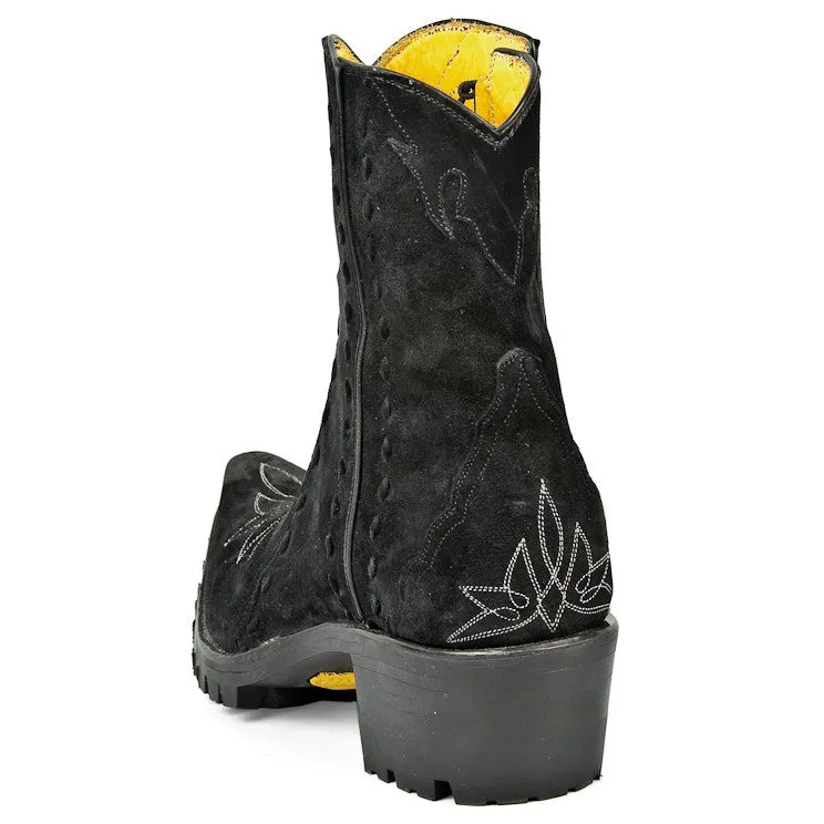 Raindance Ankle Zipper with Vibram and Stitching - Black