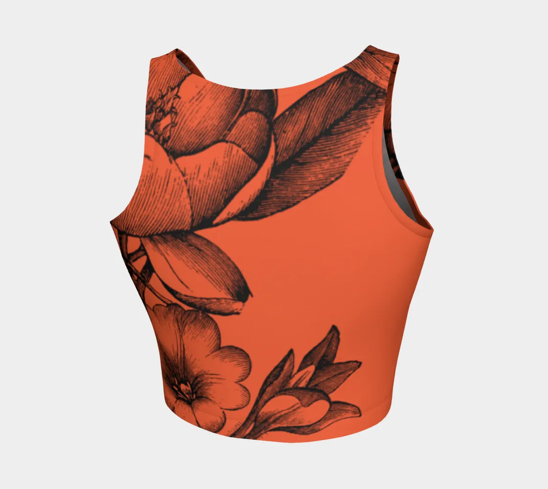 Red Floral Athletic Top
