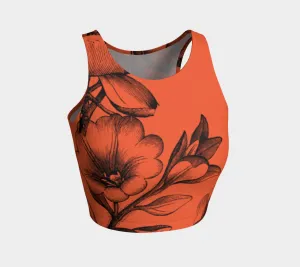 Red Floral Athletic Top
