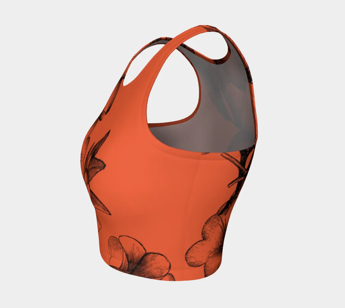 Red Floral Athletic Top