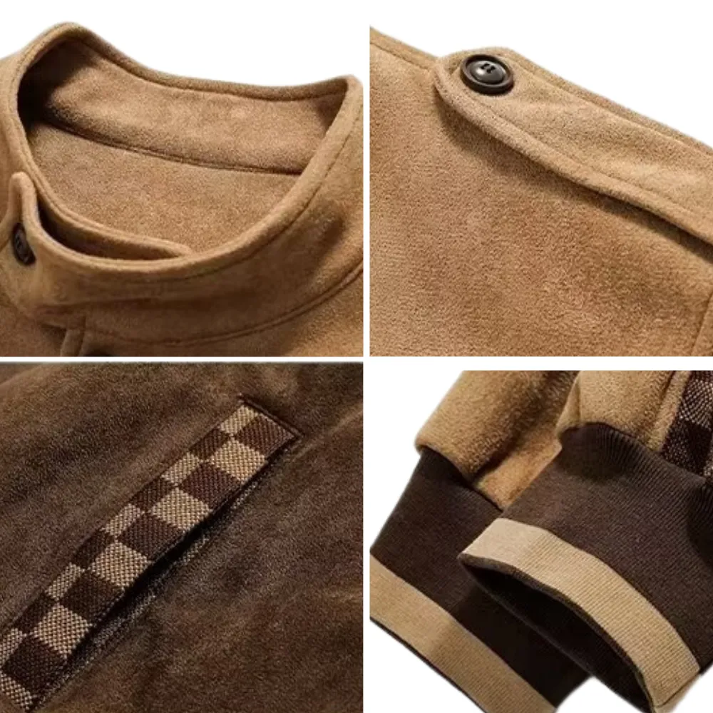 Retro Suede Embroidered Racing Jacket
