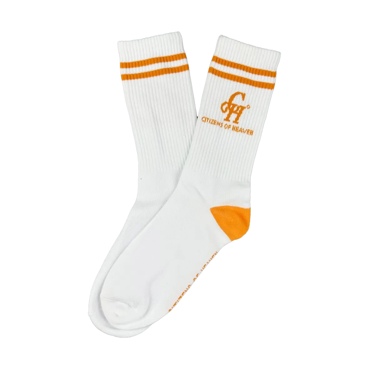 Ribbed CH Athletic Socks- Orange