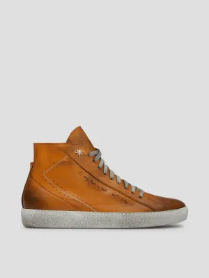 ROCKER SNEAKER HIGH TOP IN TANGERINE