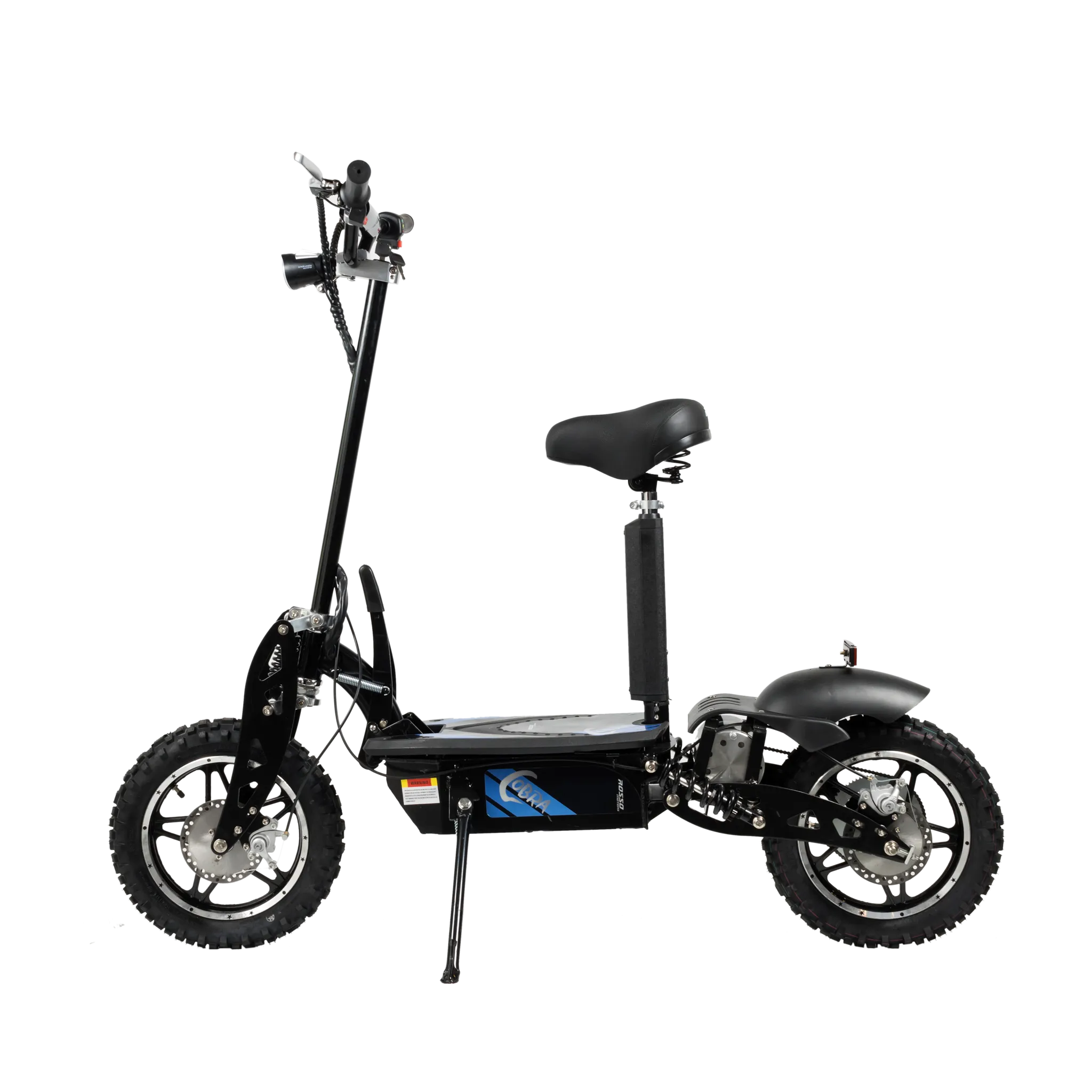 Rosso Cobra Foldable Stand Kick Electric Scooter with Seat Blue