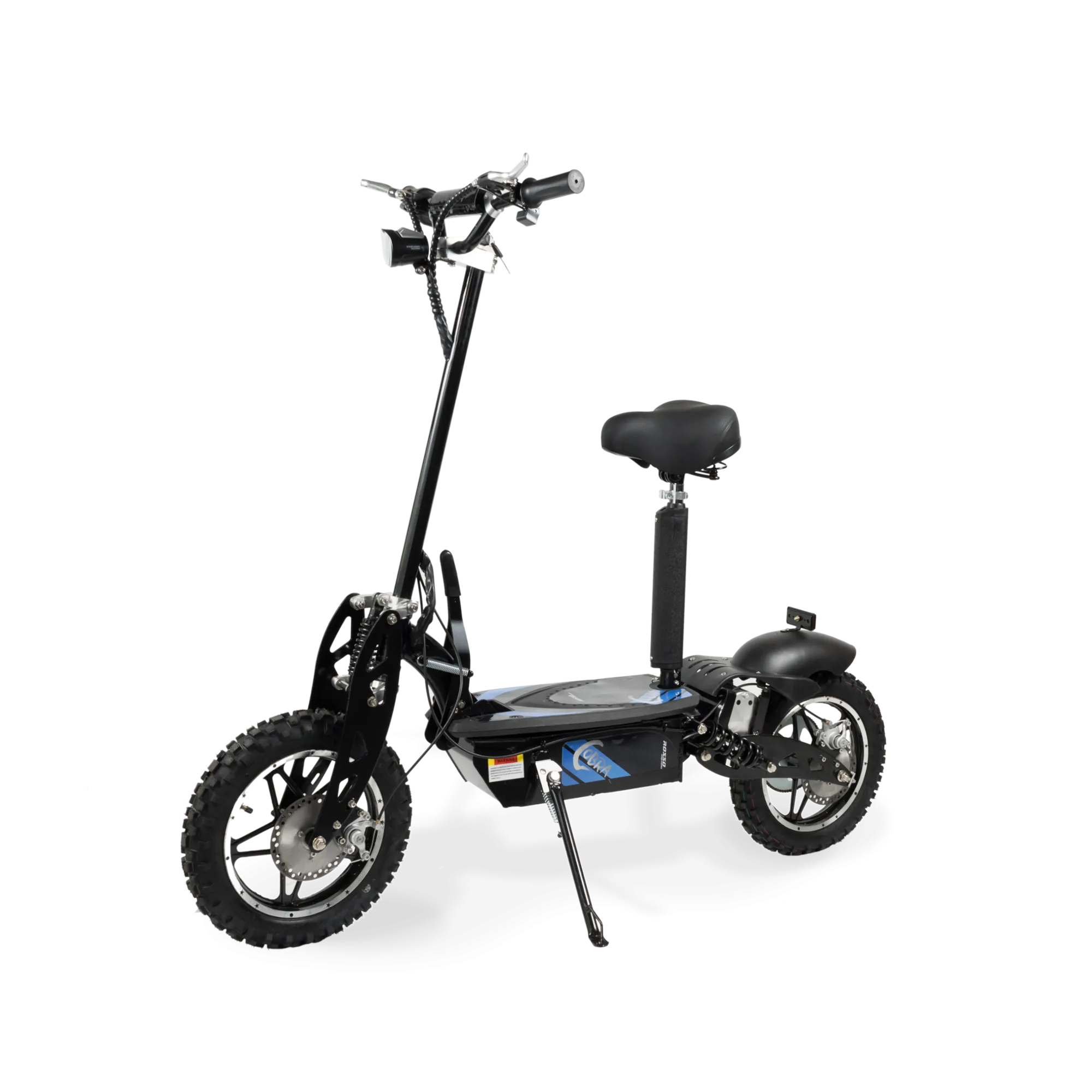 Rosso Cobra Foldable Stand Kick Electric Scooter with Seat Blue