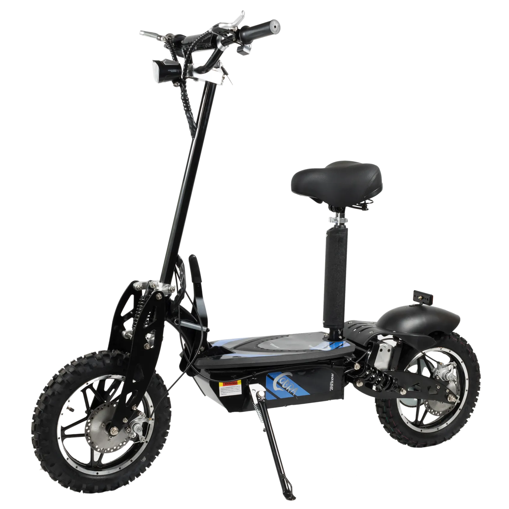 Rosso Cobra Foldable Stand Kick Electric Scooter with Seat Blue