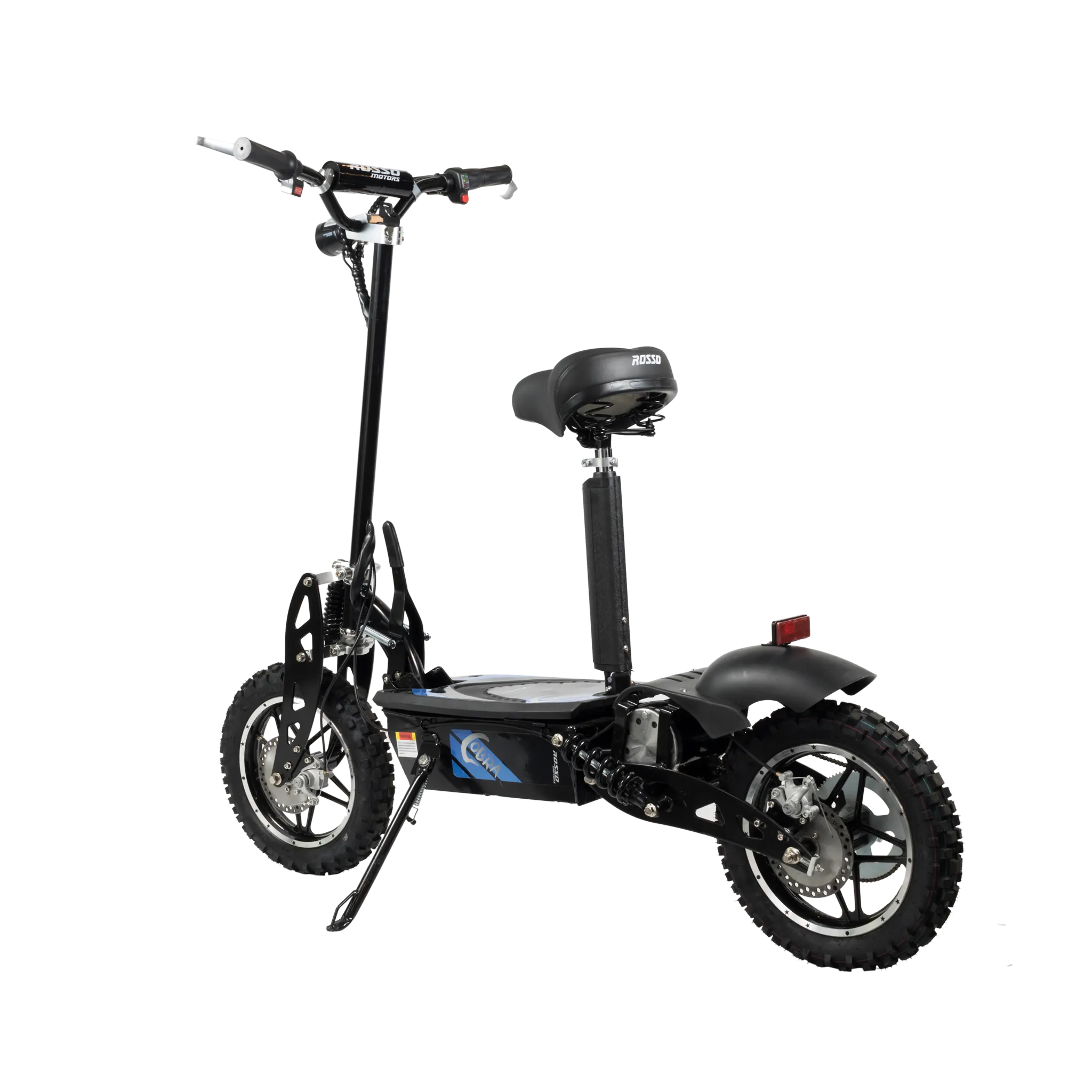 Rosso Cobra Foldable Stand Kick Electric Scooter with Seat Blue