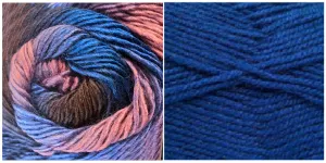 ROYAL BLUE   ANEMONE - Embossed Phoenix Scarf KIT