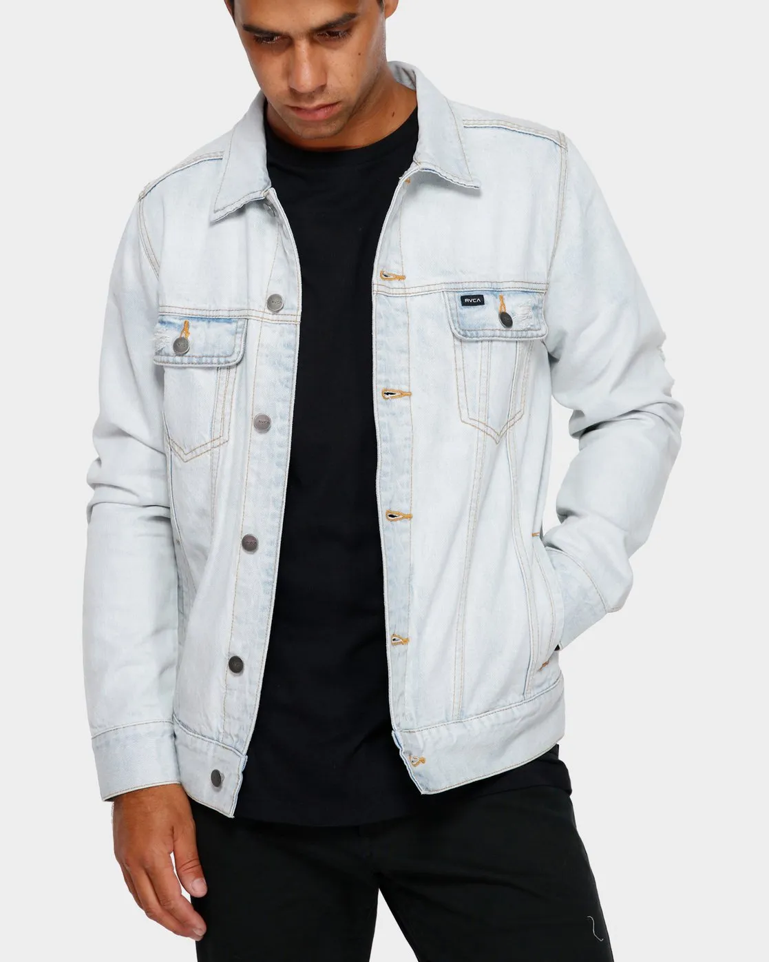 RVCA Distressed Denim Jacket