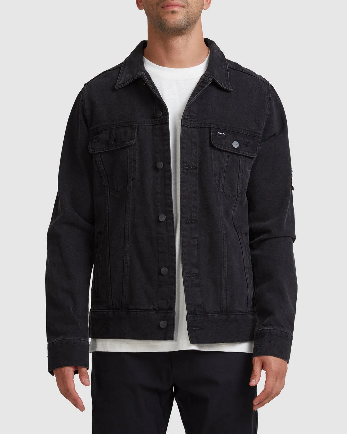 RVCA Distressed Denim Jacket