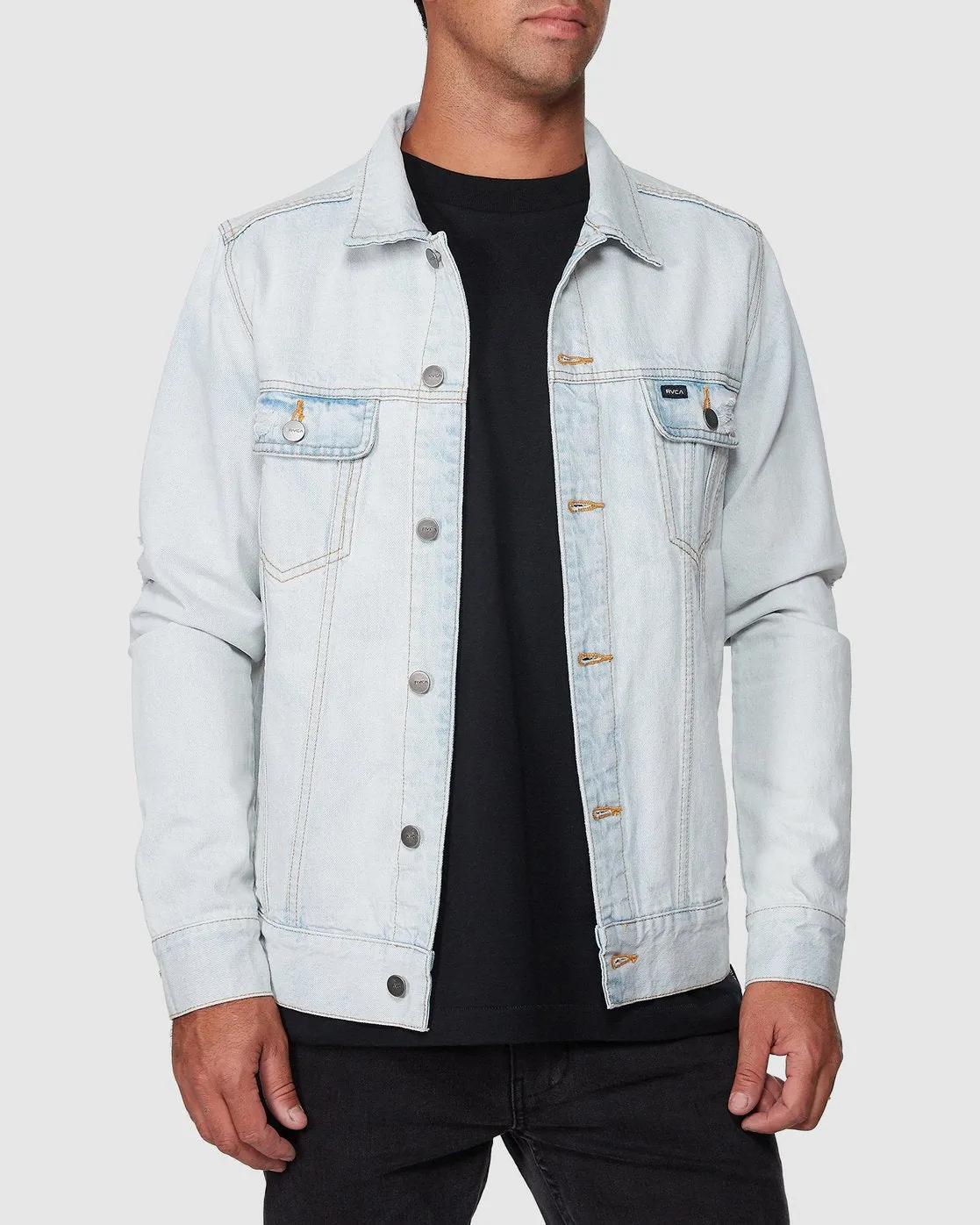 RVCA Distressed Denim Jacket