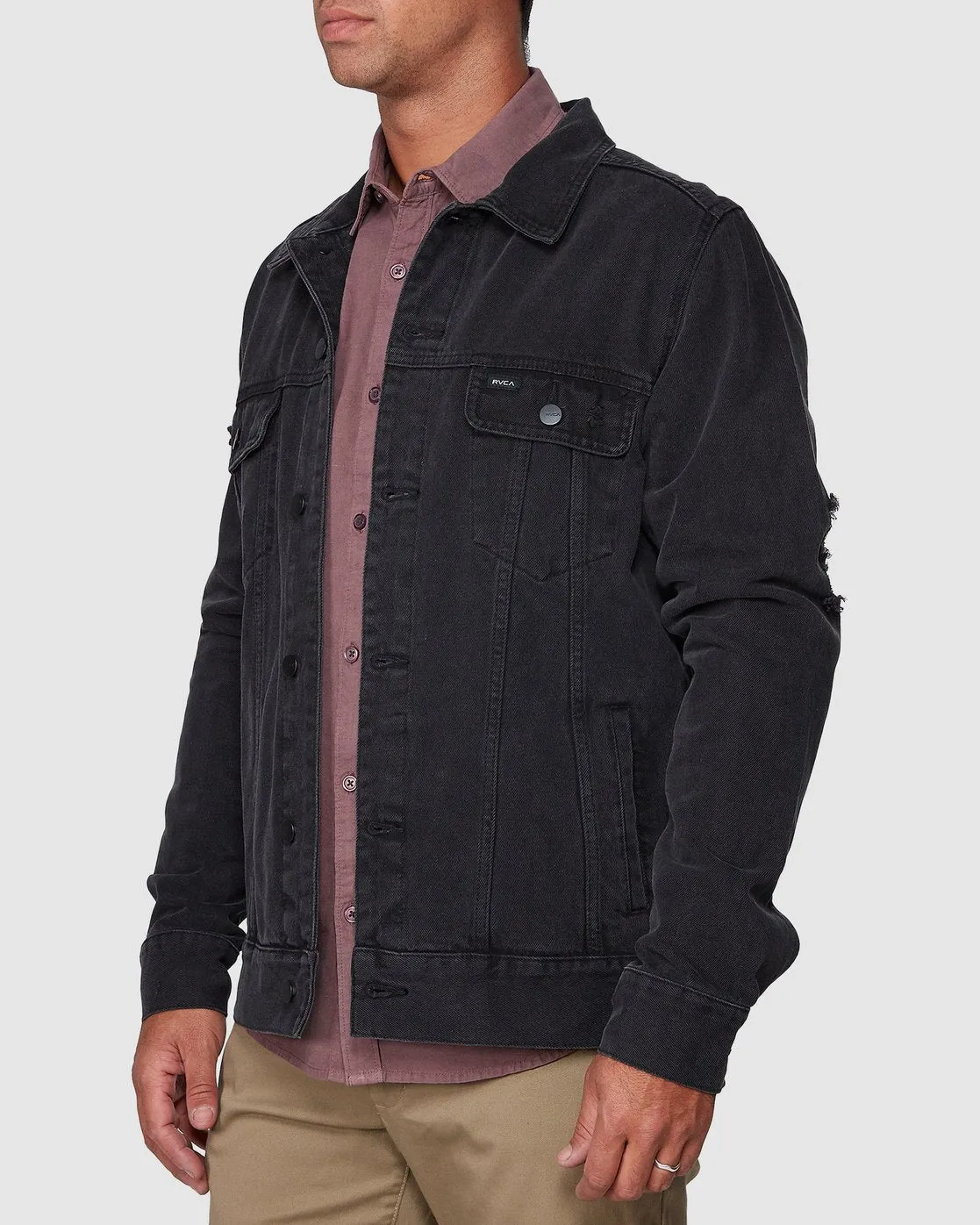 RVCA Distressed Denim Jacket