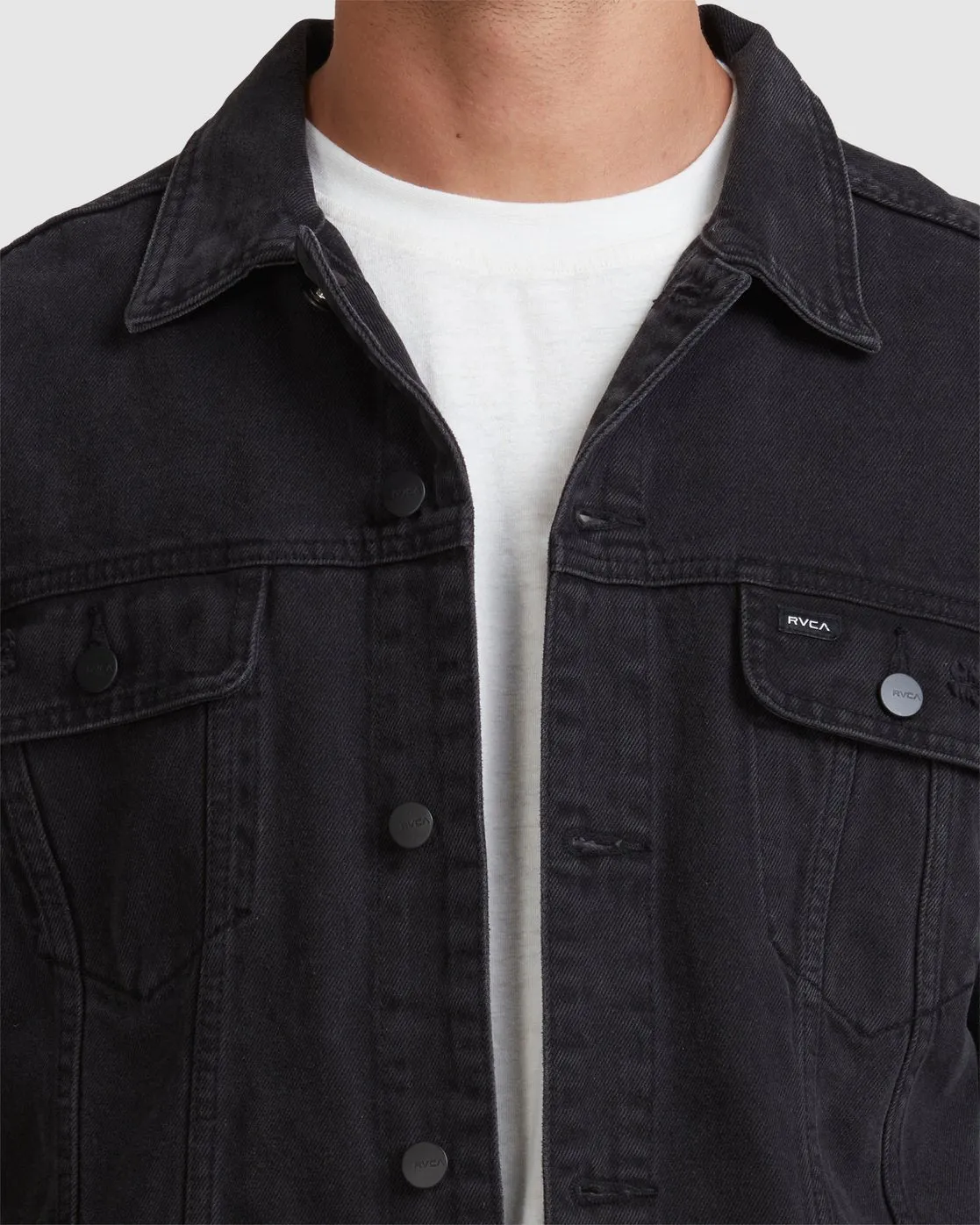 RVCA Distressed Denim Jacket