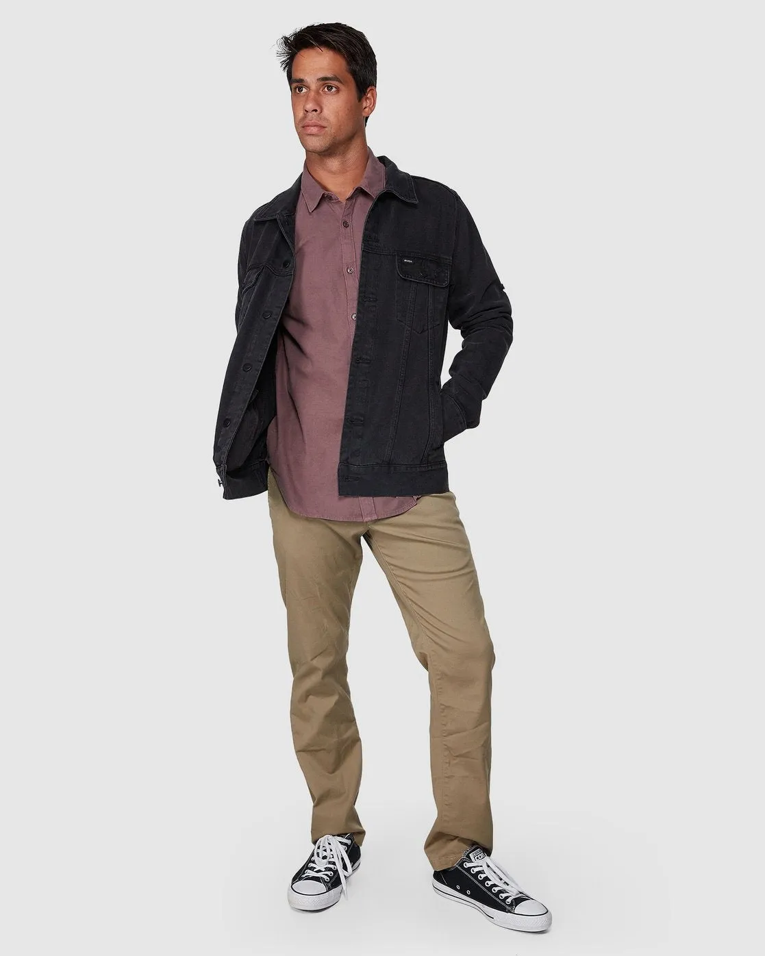RVCA Distressed Denim Jacket