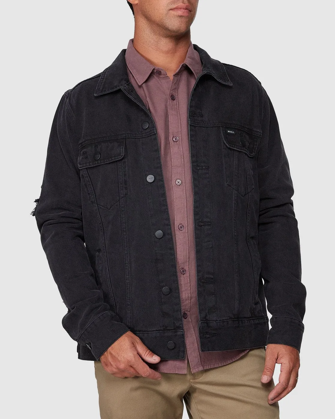 RVCA Distressed Denim Jacket