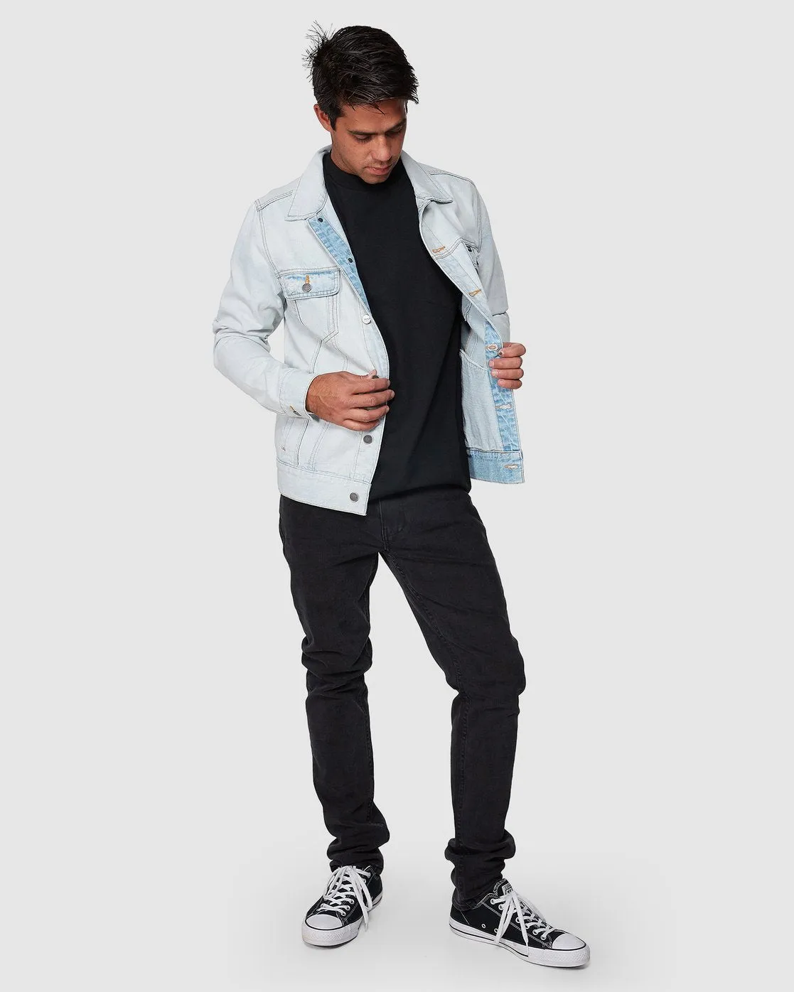 RVCA Distressed Denim Jacket