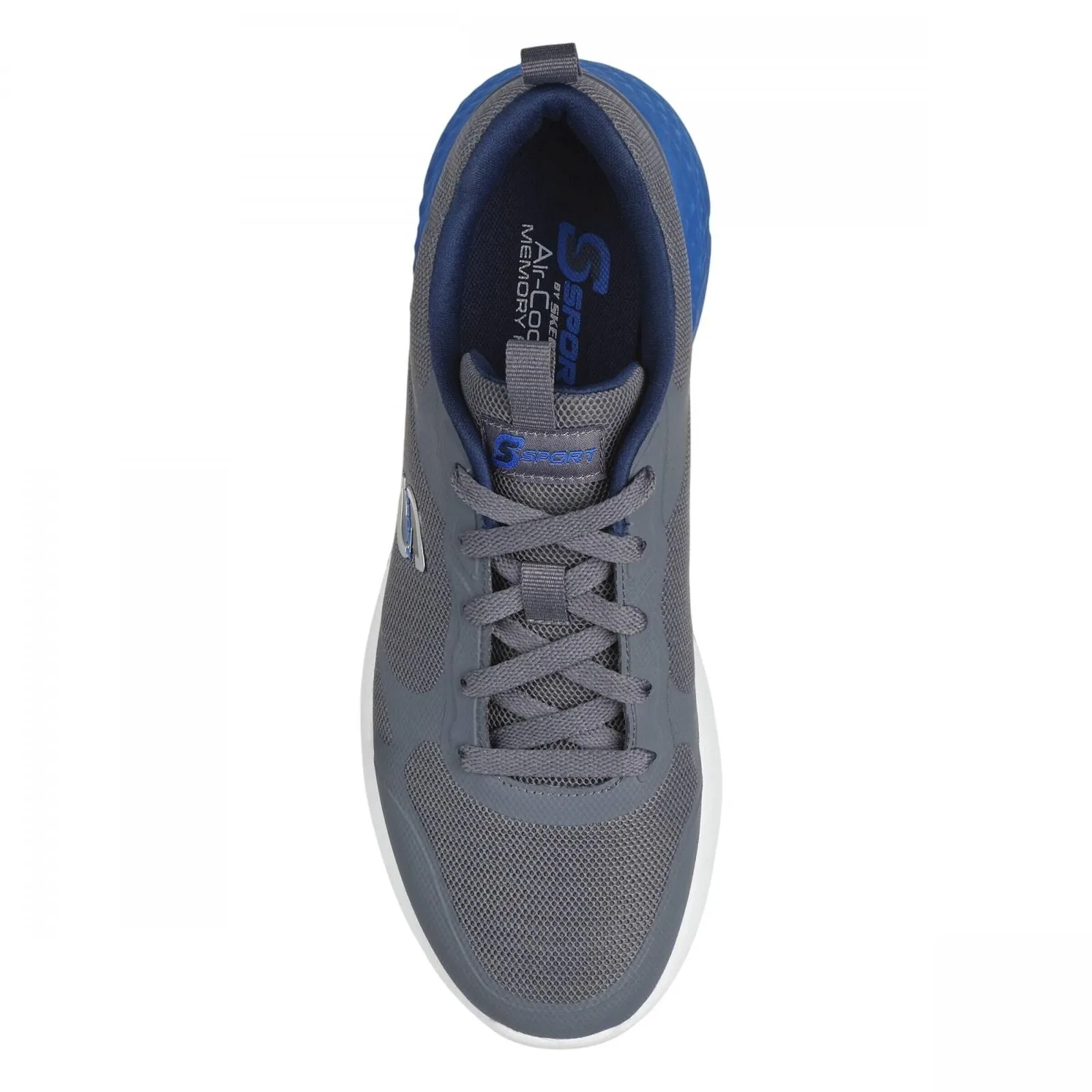 S Sport By Skechers Mens Lace Up Low Top Troy Sneakers 88421362 Gray / Blue 10.5