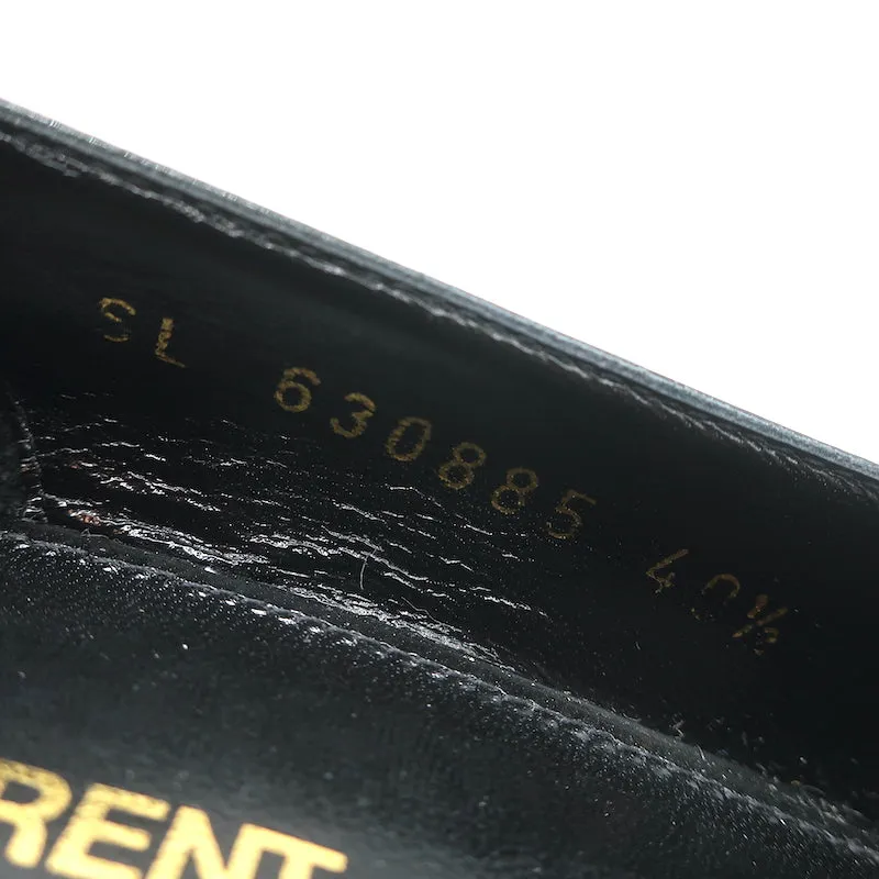 Saint Laurent Anais 55 Pointed Toe Pumps Black Patent Leather Size 40.5