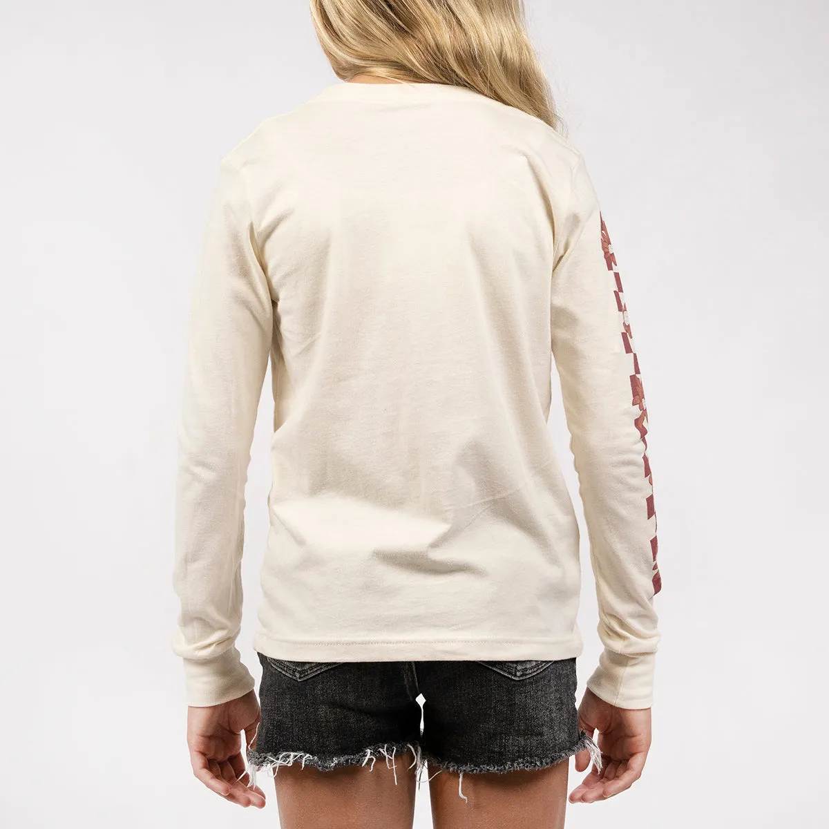 Serene Long Sleeve Girls Tee - Natural