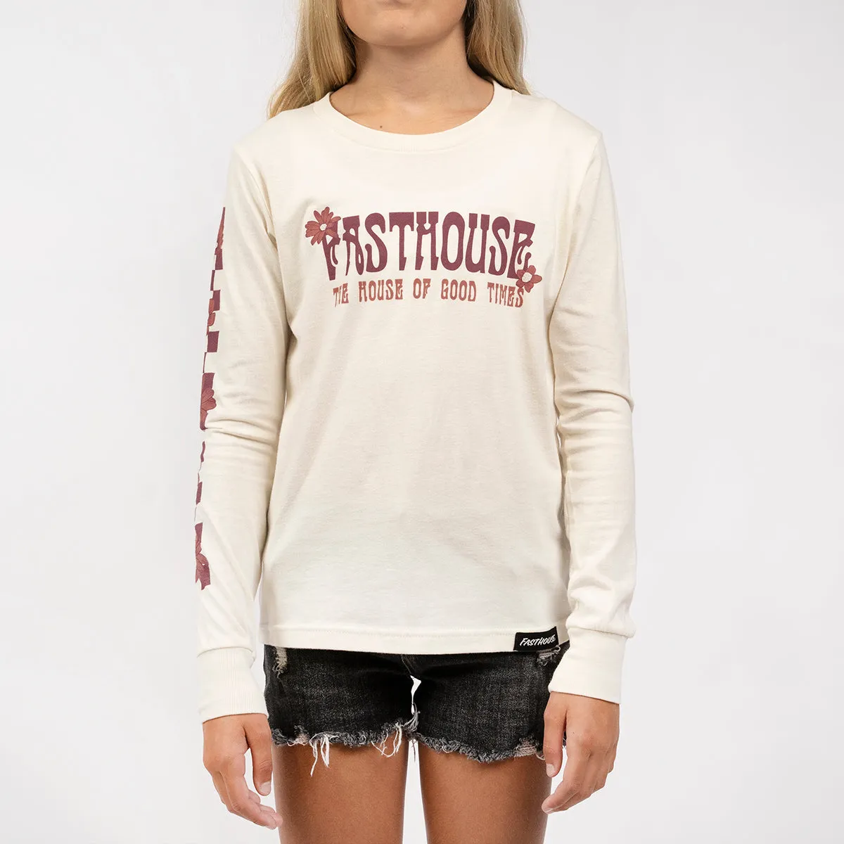 Serene Long Sleeve Girls Tee - Natural