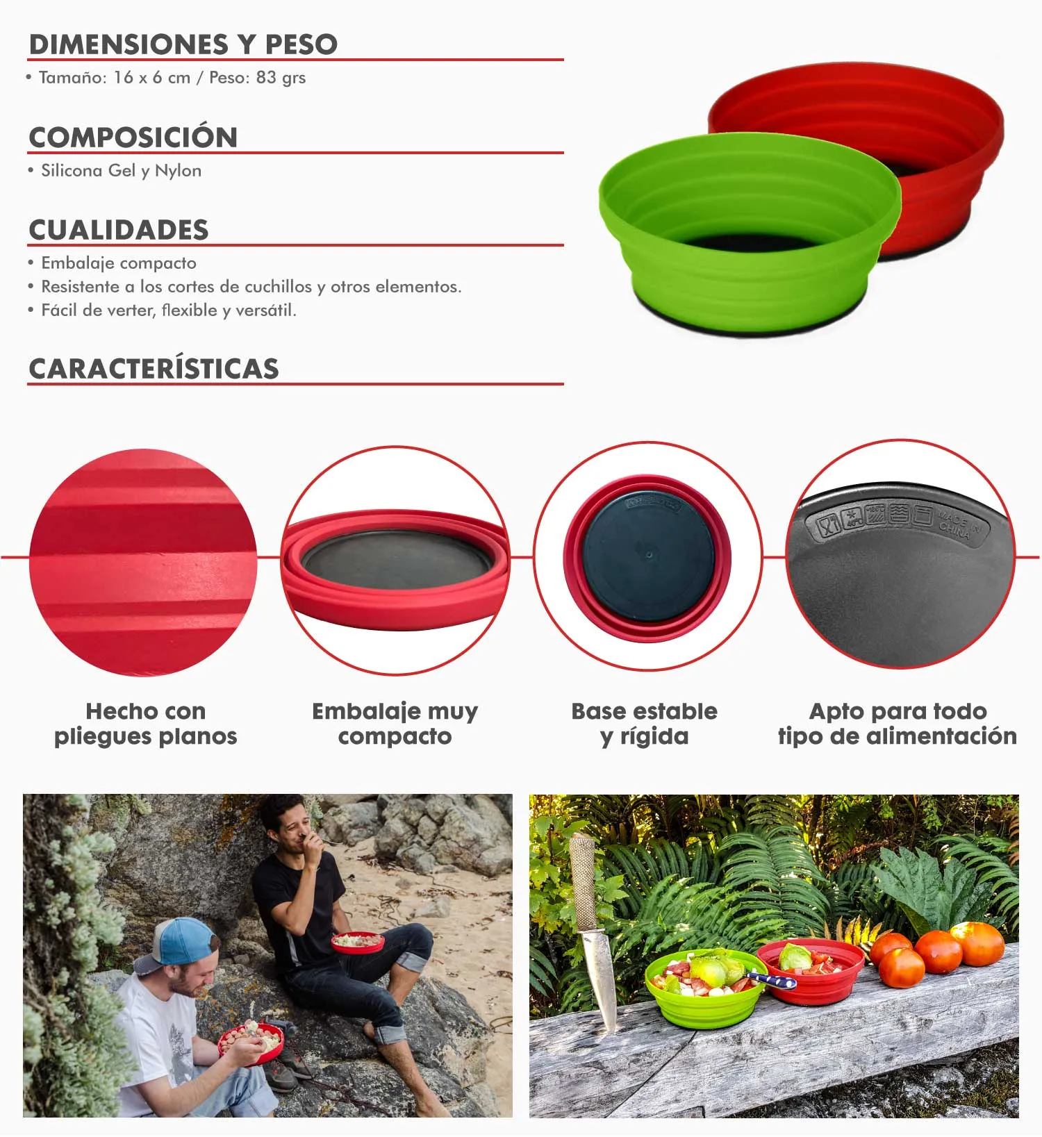 Set 2 Bowl Plegables Lúcuma
