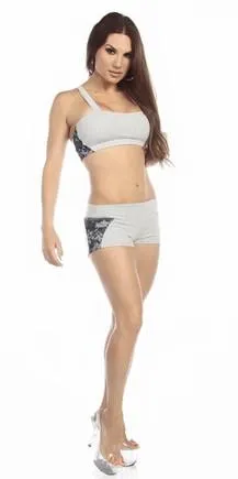 Sexy Unbroken Honor Military Navy Scrunch Back Work Out Shorts - Navy Blue/Blue