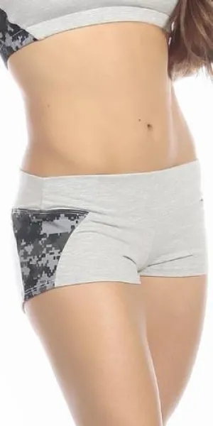 Sexy Unbroken Honor Military Navy Scrunch Back Work Out Shorts - Navy Blue/Blue