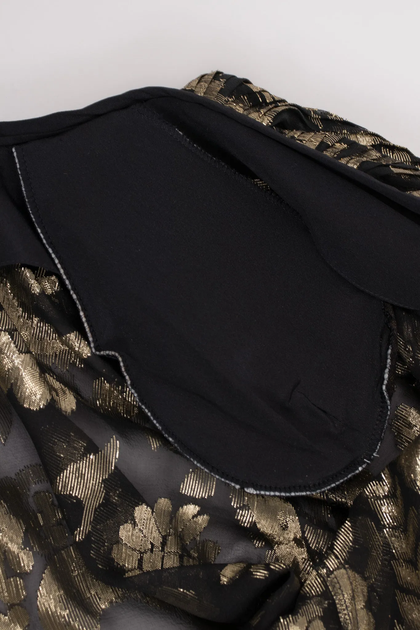 Sheer Brocade Wrap Blouse